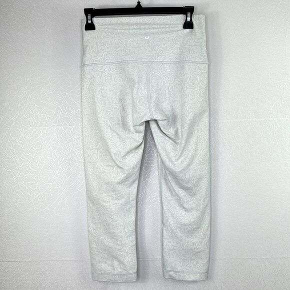 Lululemon Wunder Under Foil Manifesto White Nimbus Crop 8 - Picture 4 of 6